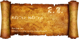 Rátz Nóra névjegykártya