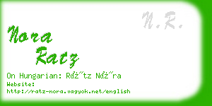 nora ratz business card